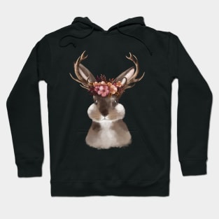 Floral Jackalope Hoodie